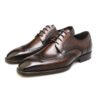 Brown Leather Oxford Wingtip Brogue Shoes for Men