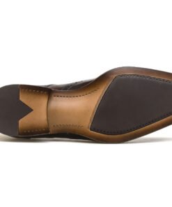 Alternative view of Brown Leather Oxford Wingtip Brogue Shoes for Men