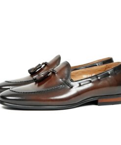 Men's Brown Leather Tassel Loafers
